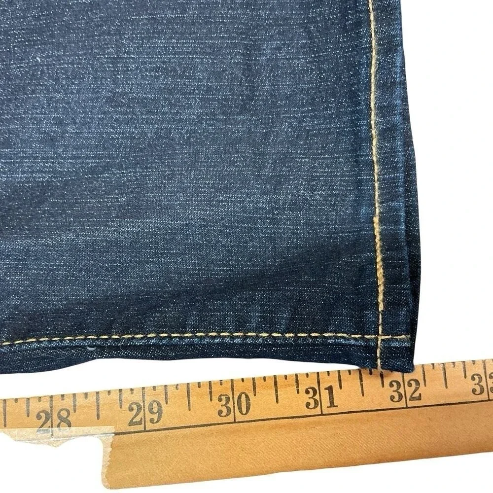 Levis Waterless Dark Wash Denim Blue Jeans Mens Size 31/32 Straight Leg 5 Pocket